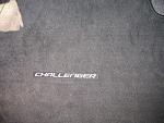 Customized Challenger carpeted cargo mat.